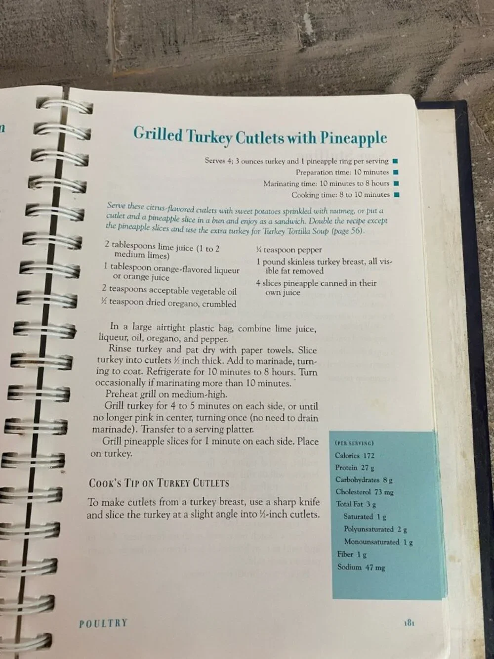 American Heart Association - Meals In Minutes Cookbook - Hardcover Spiral Bound